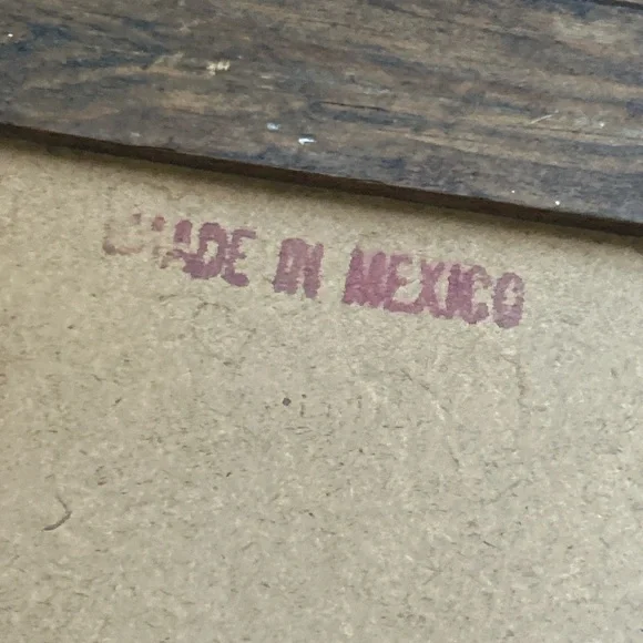 Vintage Mexican Hand Carved Wood Tray w/ Talavera Tile - Picture 4 of 6